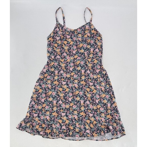 Old Navy Women’s Linen Blend Blue Floral Cami Sundress Sz Sm, Boho Preppy Summer - Picture 8 of 12